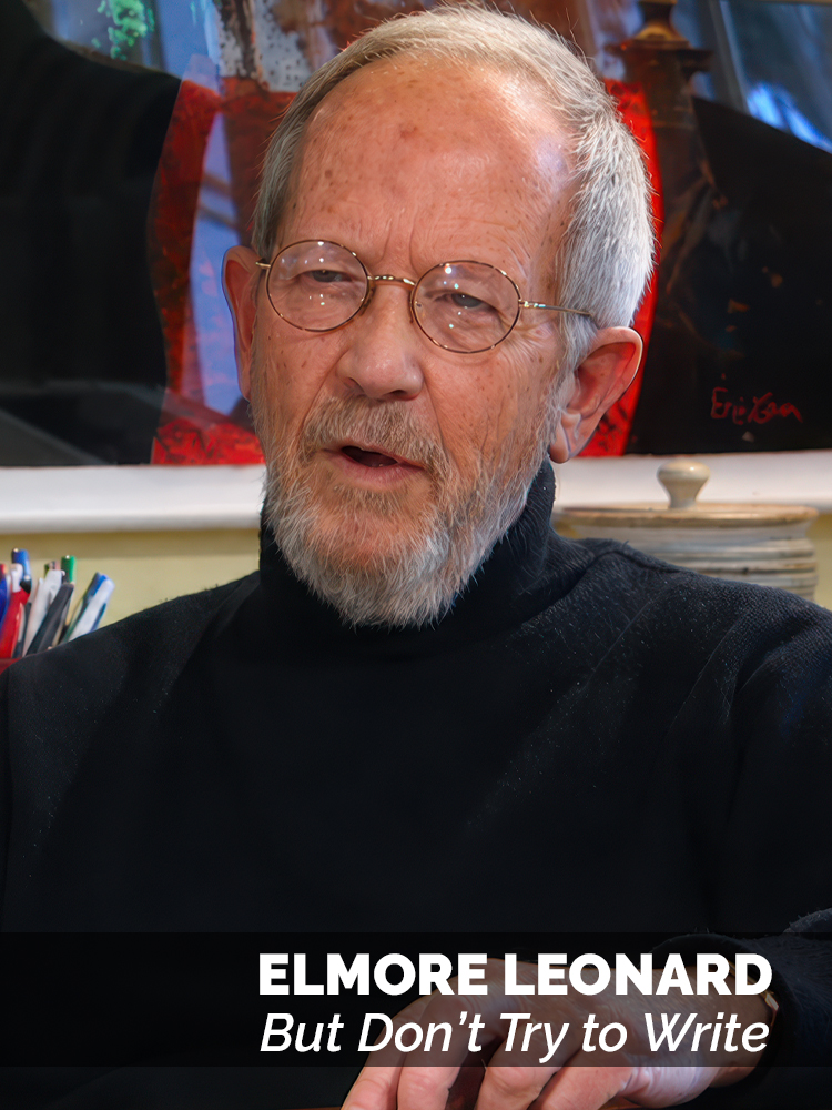 Elmore Leonard in a documentary interview still for Elmore Leonard: But Don’t Try to Write